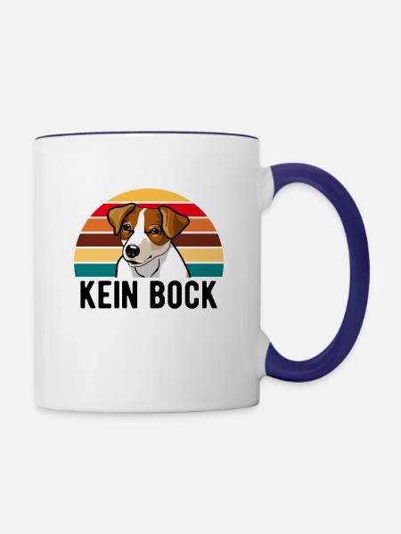 Jack Russell Russel - Tasse zweifarbig - Weiß/Kobaltblau