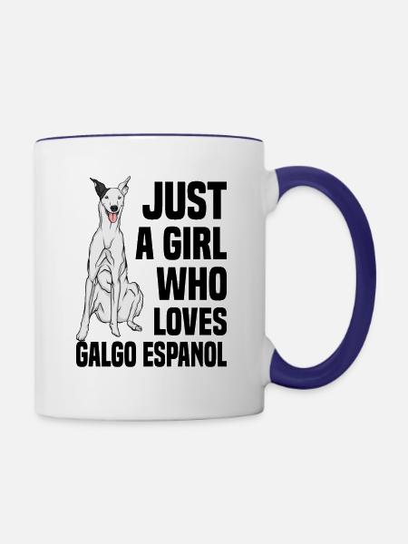 Galgo Espanol - Tasse zweifarbig - Weiß/Kobaltblau