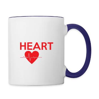 Cadeaux et accessoires pour le rétablissement - Mug contrasté - blanc/bleu cobalt - Droite