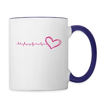 Cadeaux et accessoires pour le rétablissement - Mug contrasté - blanc/bleu cobalt - Droite