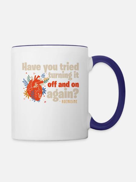 Aus und wieder einschalten Adenosine Cardiac Nurse - Tasse zweifarbig - Weiß/Kobaltblau