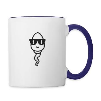 55 Jahre vor 55 Jahren schnellste 55. Geburtstag - Tasse zweifarbig - Weiß/Kobaltblau - Rechts