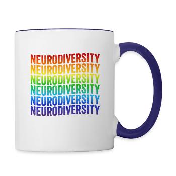 Autism Awareness Celebrate Neurodiversity - Contrasting Mug - white/cobalt blue - Right