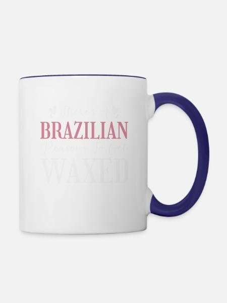 Kosmetikerin Brasilianisches Waxing - Tasse zweifarbig - Weiß/Kobaltblau