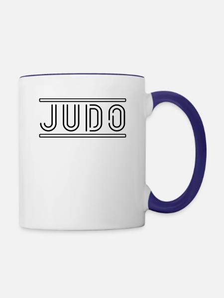 Judo - Tasse zweifarbig - Weiß/Kobaltblau