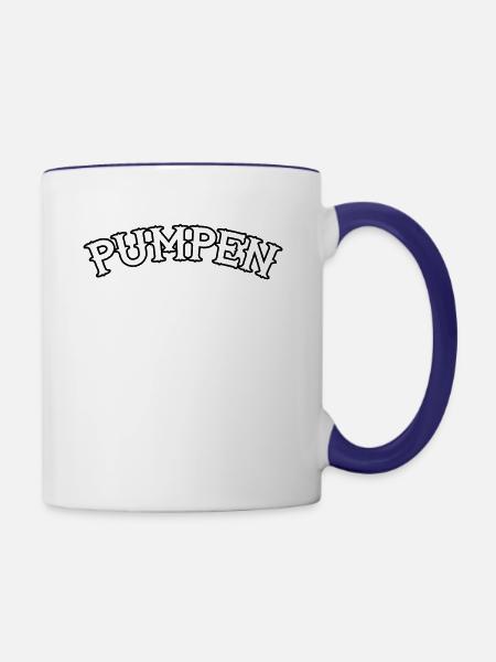 Pumpen Fitness - Tasse zweifarbig - Weiß/Kobaltblau