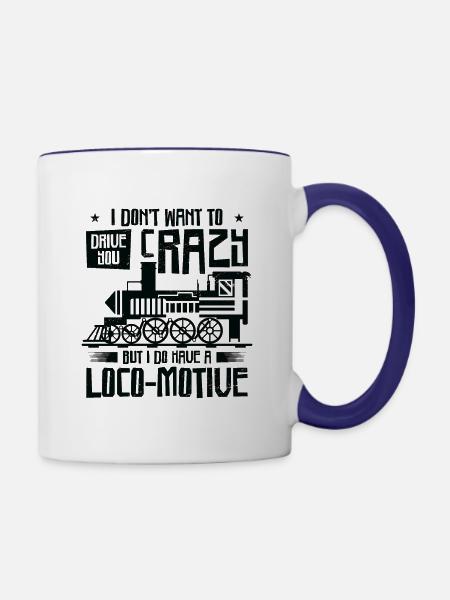 Triebfahrzeugführer Lokomotivführer - Tasse zweifarbig - Weiß/Kobaltblau