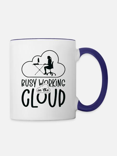 Cloud Computing Programmierer Kodierung - Tasse zweifarbig - Weiß/Kobaltblau