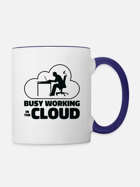 Cloud Computing Programmierer Kodierung - Tasse zweifarbig - Weiß/Kobaltblau