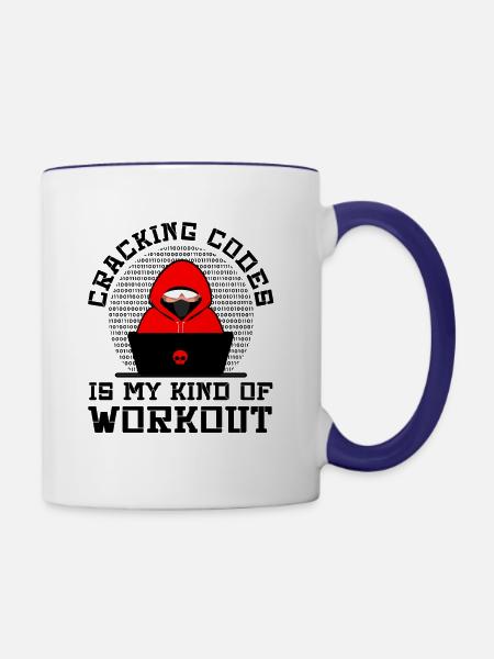 Cybersecurity Professional Hacker Cracking Codes - Tasse zweifarbig - Weiß/Kobaltblau