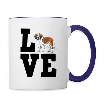 Saint Bernard - Contrasting Mug - white/cobalt blue - Right