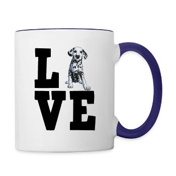 Dalmate - Mug contrasté - blanc/bleu cobalt - Droite