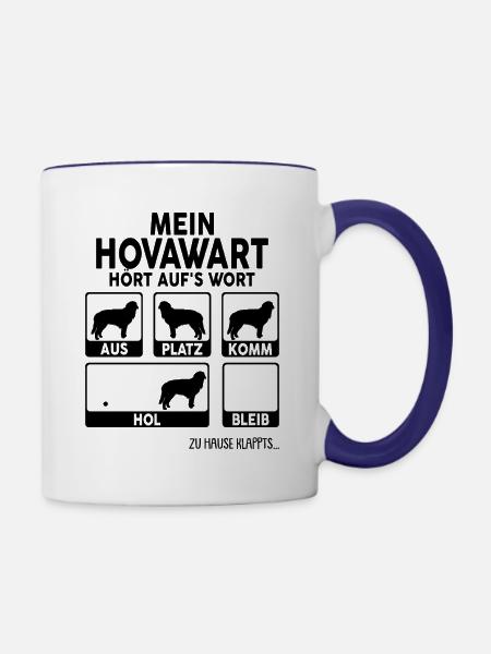 Hovawart - Tasse zweifarbig - Weiß/Kobaltblau