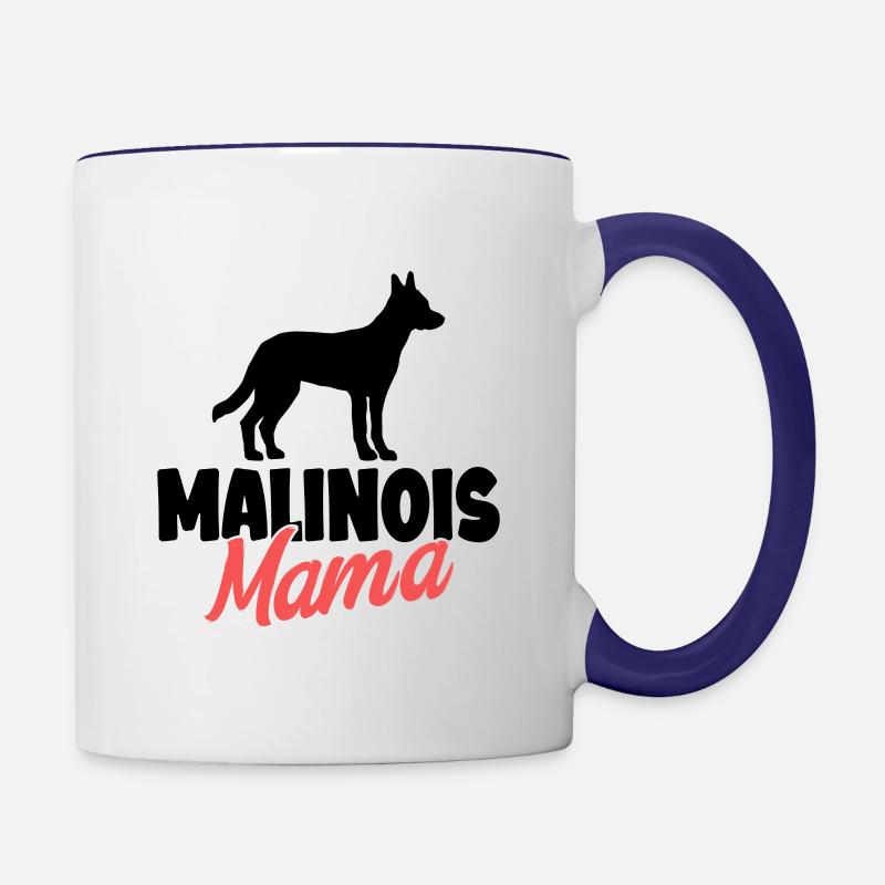 Malinois - Mug contrasté - blanc/bleu cobalt