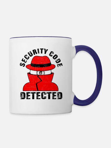 Netzwerk und Computersicherheit - Tasse zweifarbig - Weiß/Kobaltblau