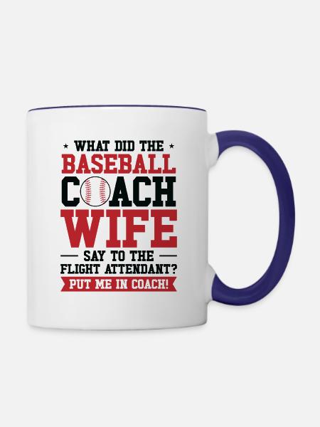 Baseball-Trainerin Ehefrau Berufstätige Mutter - Tasse zweifarbig - Weiß/Kobaltblau