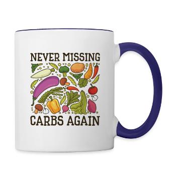 Aliments cétogènes Perte de poids saine - Mug contrasté - blanc/bleu cobalt - Droite