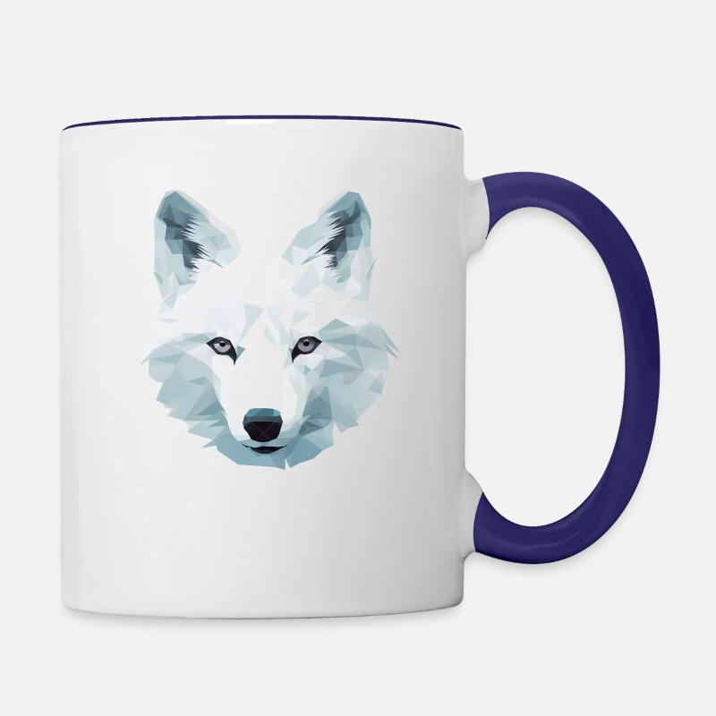 Arctic Fox - Contrasting Mug - white/cobalt blue