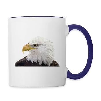 Pygargue à tête blanche - Mug contrasté - blanc/bleu cobalt - Droite