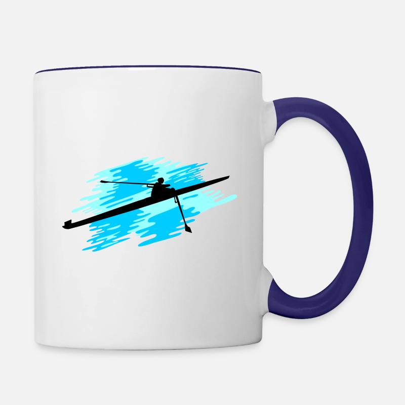 Ramer 1er, Une Dame d’Aviron - Mug contrasté - blanc/bleu cobalt