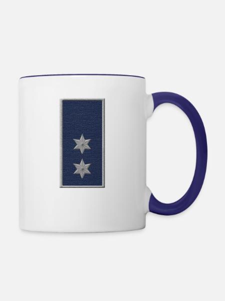 Oberkommissar - Tasse zweifarbig - Weiß/Kobaltblau