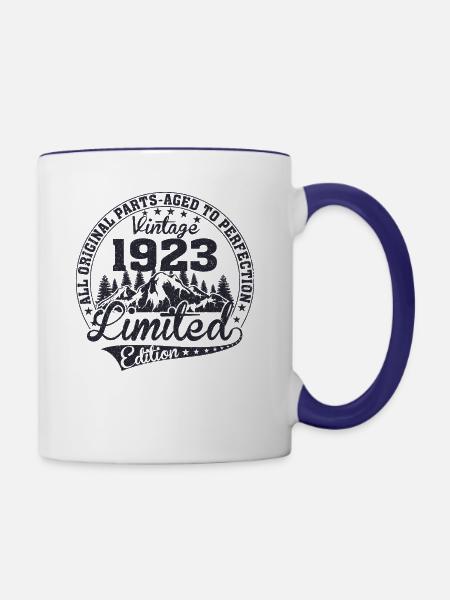 1923 GEBURT EINER LEGENDE - Tasse zweifarbig - Weiß/Kobaltblau