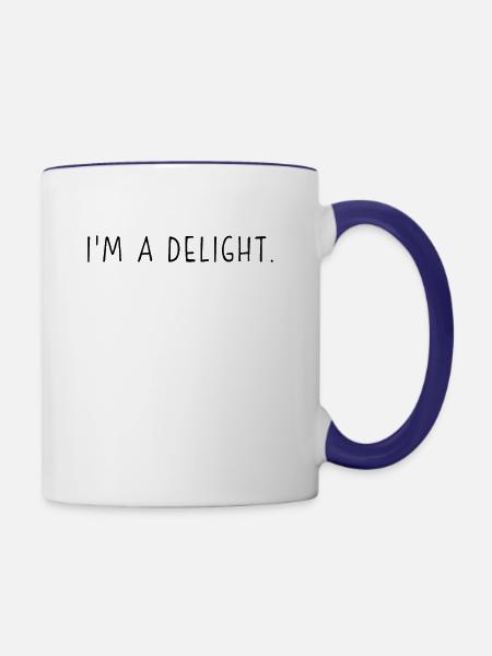 Ich bin eine Freude - Tasse zweifarbig - Weiß/Kobaltblau