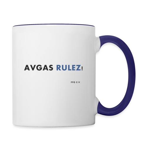 AVGAS rulez - Tasse zweifarbig