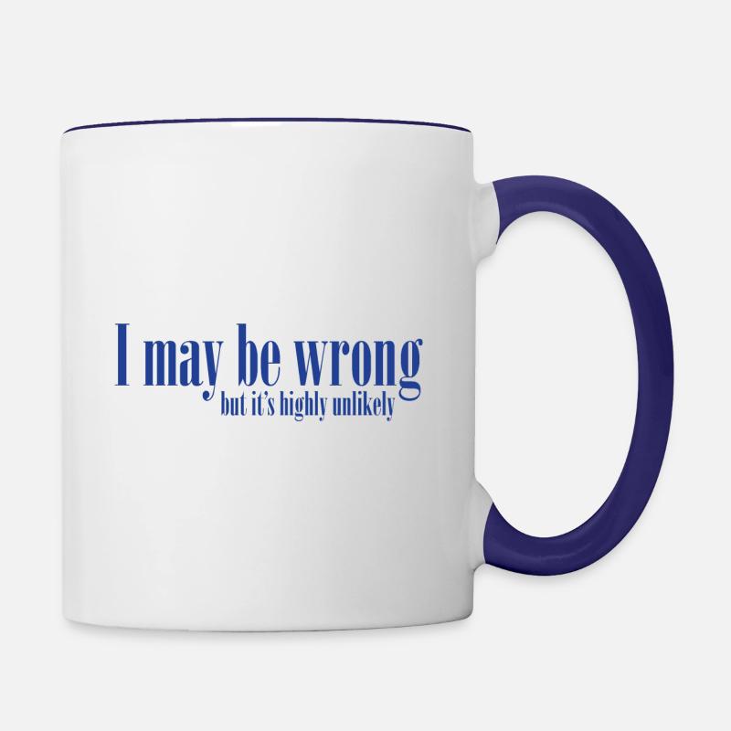 I may be wrong but it's highly unlikely - Contrasting Mug - white/cobalt blue