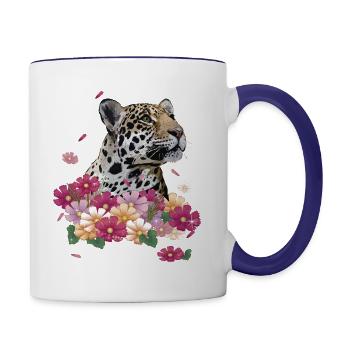 Jaguar - Mug contrasté - blanc/bleu cobalt - Droite