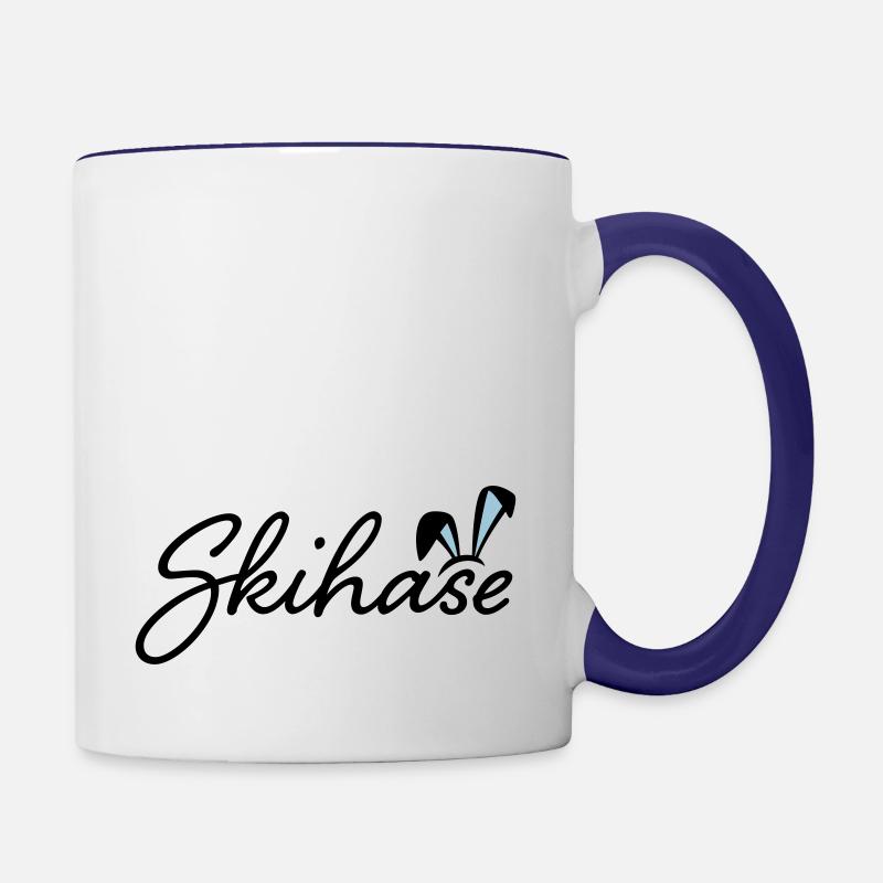 SKIHASE - Tasse zweifarbig - Weiß/Kobaltblau