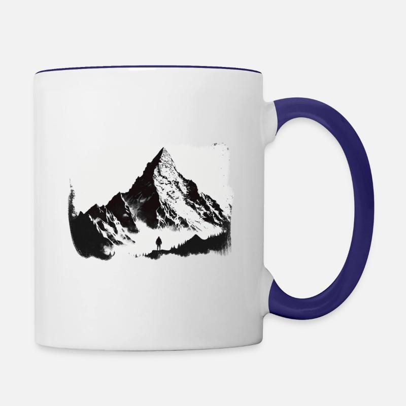 Mountain Calling 9 - Contrasting Mug - white/cobalt blue