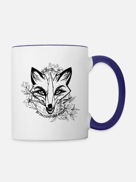 Girls stuff Flower - Tasse zweifarbig - Weiß/Kobaltblau
