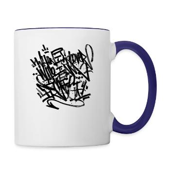 When I Discover Who I Am - Tasse zweifarbig - Weiß/Kobaltblau - Rechts