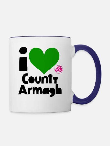 Grafschaft Armagh - Tasse zweifarbig - Weiß/Kobaltblau