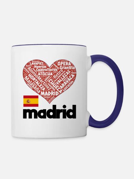 Madrid - Tasse zweifarbig - Weiß/Kobaltblau