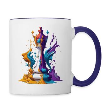 Chess piece - Contrasting Mug - white/cobalt blue - Right