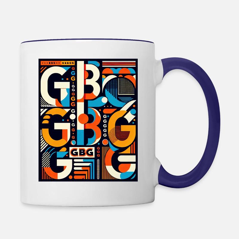 Alte Schule GBG - Tasse zweifarbig - Weiß/Kobaltblau