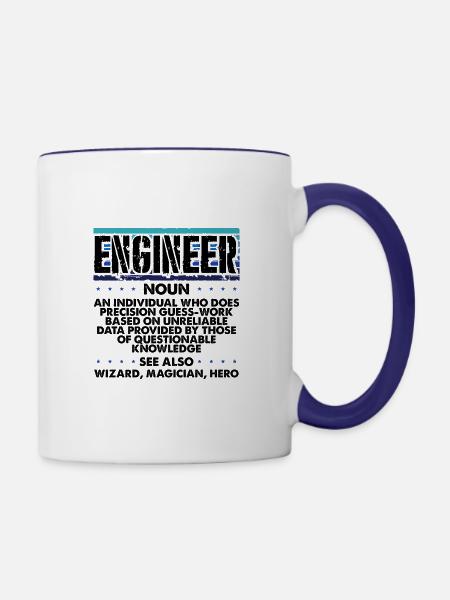 Engineer Gifts Präzisions-Rate-Assistent - Tasse zweifarbig - Weiß/Kobaltblau