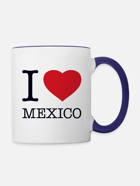 I LOVE MEXICO - Tasse zweifarbig - Weiß/Kobaltblau