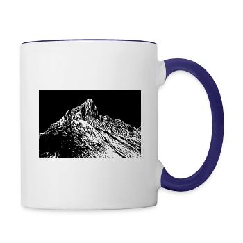 Alpes carniques - Mug contrasté - blanc/bleu cobalt - Droite