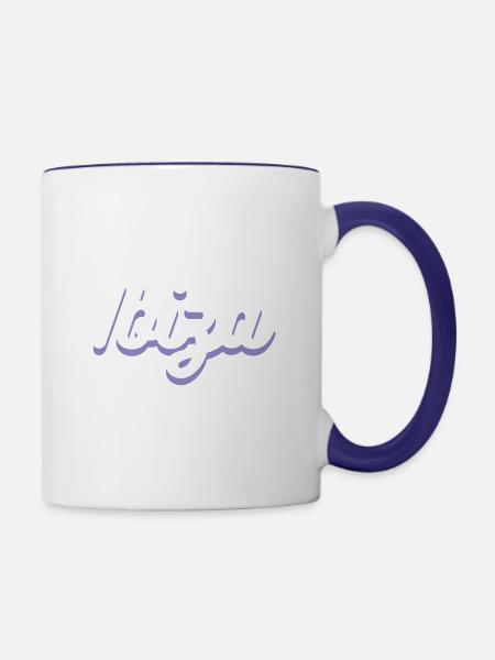 Ibiza - Tasse zweifarbig - Weiß/Kobaltblau