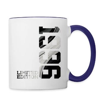 ÉDITION LIMITÉE 30E ANNIVERSAIRE 1996 - Mug contrasté - blanc/bleu cobalt - Droite