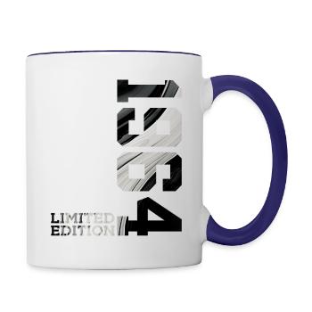 LIMITED EDITION 1964 62ND BIRTHDAY - Contrasting Mug - white/cobalt blue - Right