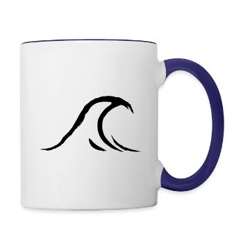 Onde surf - Mug contrasté - blanc/bleu cobalt - Droite