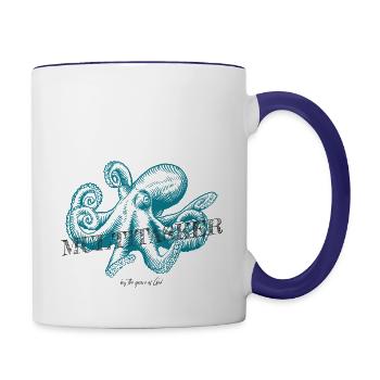 Octopus - Tasse zweifarbig - Weiß/Kobaltblau - Rechts