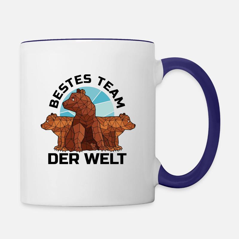 Strong Bear Team - Contrasting Mug - white/cobalt blue
