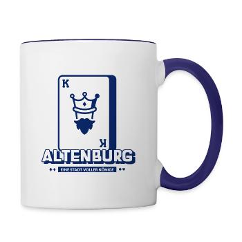 Ostthüringen Merch - Altenburgs Männer - Tasse zweifarbig - Weiß/Kobaltblau - Rechts