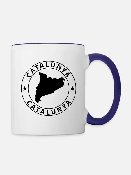Catalunya - Tasse zweifarbig - Weiß/Kobaltblau