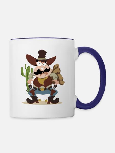 Garrett West - Tasse zweifarbig - Weiß/Kobaltblau